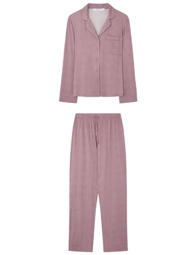 Women'secret Damen Weicher Viskose-Schlafanzug für Hemd, Rosa Pyjamaset, 38 von women'secret