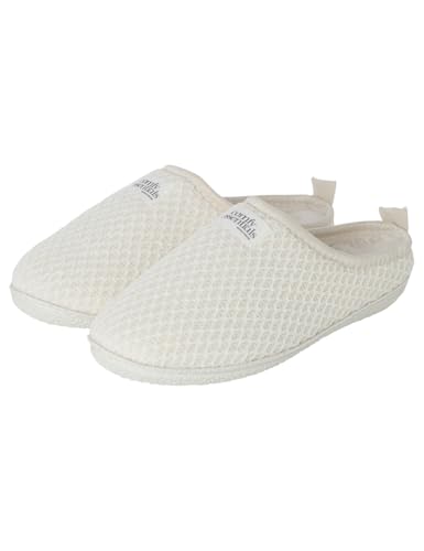 Women'secret Damen Zapatillas Everyday Essentials 2 Elfenbeinfarbene Chenille-Hausschuhe, Elfenbein, Small Weit Women'secret Damen Zapatillas Everyday Essentials 2 Elfenbeinfarbene Chenille-Hausschuhe, Elfenbein, Small Weit von Women'secret