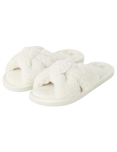 Women'secret Damen Zapatillas de Ducha Abiertas Colección Mix and Match Autumn Glow Zubehör, Elfenbein, Small von Women'secret