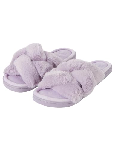 Women'secret Damen Zapatillas de Ducha Abiertas Colección Mix and Match Green House Zubehör, violett (Light Lavender), Large von Women'secret