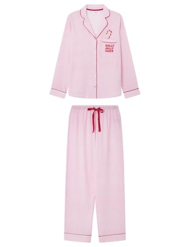 Women'secret Very Merry Hearts Langer Schlafanzug für Damen, Rosa, XS Women'secret Very Merry Hearts Langer Schlafanzug für Damen, Rosa, XS von Women'secret