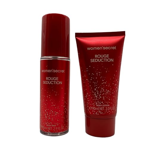 women'secret Rouge Seduction Geschenkset für Damen Body Mist 85ml + Body Lotion 90ml von Women'secret