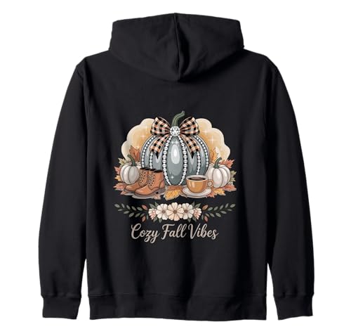 Cozy Fall Vibes Herbst Kürbis Saison Thanksgiving Frauen Kapuzenjacke von WomenGalaxy