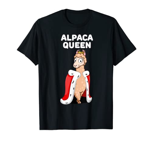 Alpaka Queen | Damen Alpaka Spielerhemd | Mädchen Alpaka T-Shirt von Womens Alpaca Shirts for Girls