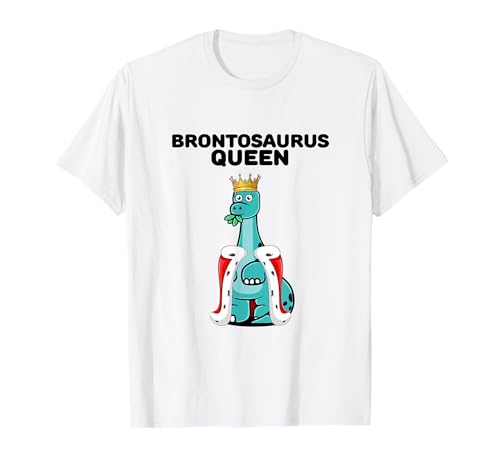 Mädchen Brontosaurus Queen Dinosaurier T-Shirt Mädchen Brontosaurus T-Shirt Mädchen Brontosaurus Queen Dinosaurier T-Shirt Mädchen Brontosaurus T-Shirt von Womens Brontosaurus Shirts for Girls