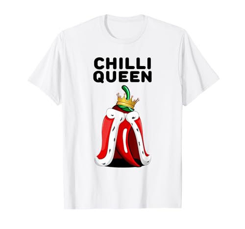 Chilli Queen Pepper Damen Chilli Lover Shirt Cute Chili T-Shirt Chilli Queen Pepper Damen Chilli Lover Shirt Cute Chili T-Shirt von Womens Chilli Shirts