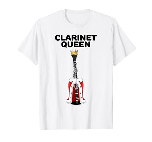 Klarinette Queen | Damen Klarinette T-Shirt | Mädchen Klarinette T-Shirt Klarinette Queen | Damen Klarinette T-Shirt | Mädchen Klarinette T-Shirt von Womens Clarinet Shirts for Girls