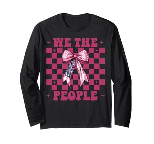 4. Juli USA Amerikanische Flagge Patriotisches Mädchen We The People Langarmshirt 4. Juli USA Amerikanische Flagge Patriotisches Mädchen We The People Langarmshirt von Womens Coquette Bow 4th of July USA Flag Gifts