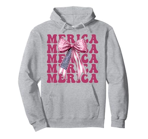 Merica 4. Juli USA Amerikanische Flagge Patriotisches Mädchen Mama Pullover Hoodie Merica 4. Juli USA Amerikanische Flagge Patriotisches Mädchen Mama Pullover Hoodie von Womens Coquette Bow 4th of July USA Flag Gifts
