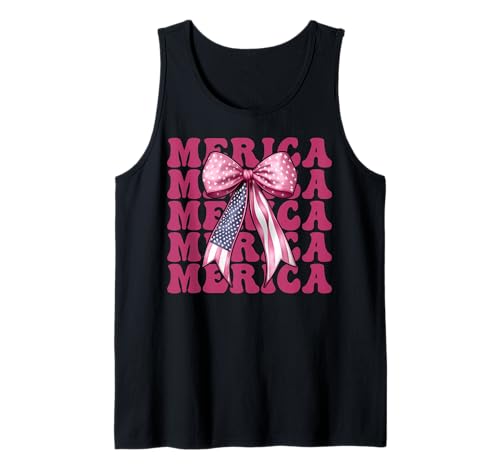 Merica 4. Juli USA Amerikanische Flagge Patriotisches Mädchen Mama Tank Top Merica 4. Juli USA Amerikanische Flagge Patriotisches Mädchen Mama Tank Top von Womens Coquette Bow 4th of July USA Flag Gifts