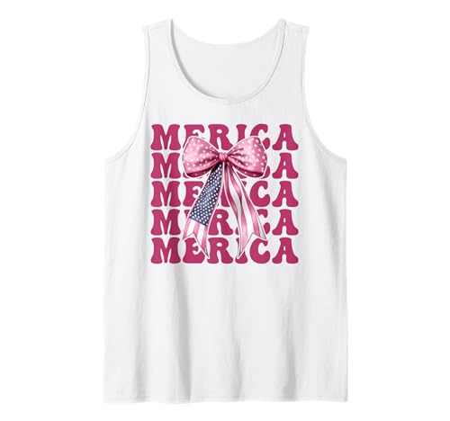 Merica 4. Juli USA Amerikanische Flagge Patriotisches Mädchen Mama Tank Top Merica 4. Juli USA Amerikanische Flagge Patriotisches Mädchen Mama Tank Top von Womens Coquette Bow 4th of July USA Flag Gifts