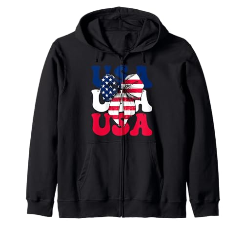 USA 4. Juli Amerikanische Flagge Patriotische Mädchen Mama Kokette Kapuzenjacke USA 4. Juli Amerikanische Flagge Patriotische Mädchen Mama Kokette Kapuzenjacke von Womens Coquette Bow 4th of July USA Flag Gifts