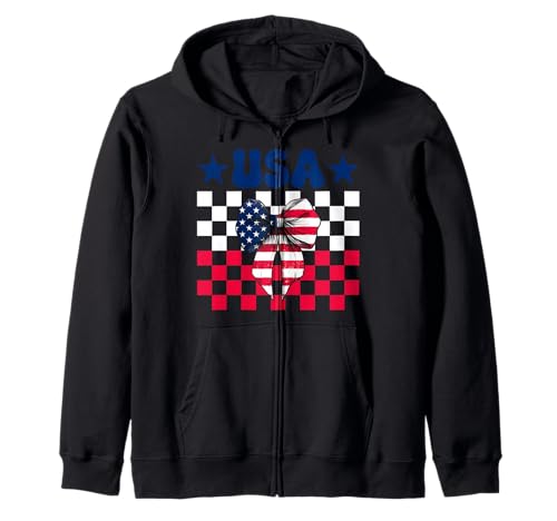 USA 4. Juli Amerikanische Flagge Patriotische Mädchen Mama Kokette Kapuzenjacke USA 4. Juli Amerikanische Flagge Patriotische Mädchen Mama Kokette Kapuzenjacke von Womens Coquette Bow 4th of July USA Flag Gifts