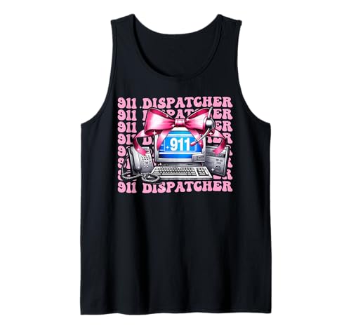 911 Dispatcher Operator Girl Coquette Schleife Rosa Band Tank Top 911 Dispatcher Operator Girl Coquette Schleife Rosa Band Tank Top von Womens Coquette Bow 911 Dispatcher Operator Gifts