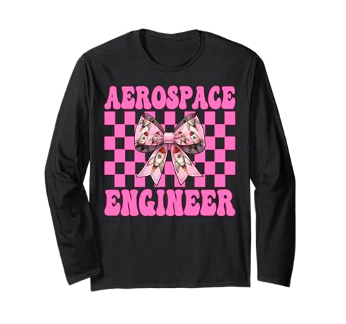Luft- und Raumfahrtingenieur Ingenieur Aeronautical Rocket Girl Mom Langarmshirt von Womens Coquette Bow Aerospace Engineer Space Gifts