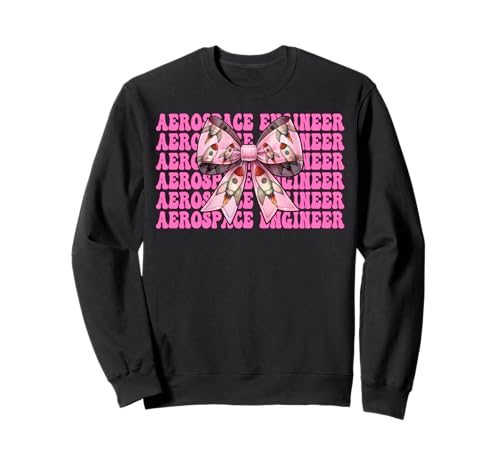 Luft- und Raumfahrtingenieur Ingenieur Aeronautical Rocket Girl Mom Sweatshirt von Womens Coquette Bow Aerospace Engineer Space Gifts