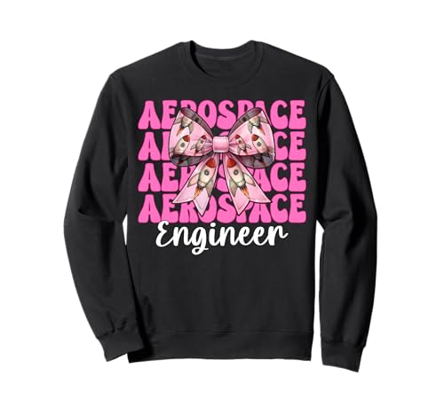 Luft- und Raumfahrtingenieur Ingenieur Aeronautical Rocket Girl Mom Sweatshirt von Womens Coquette Bow Aerospace Engineer Space Gifts