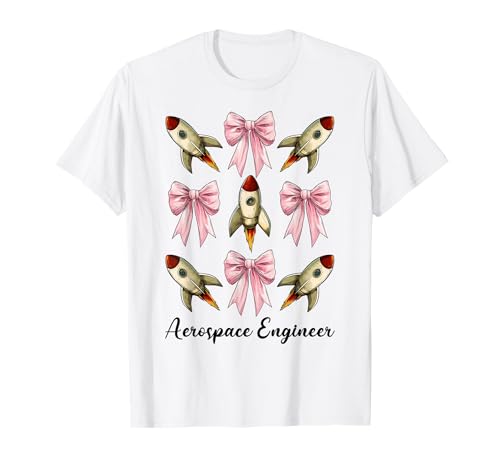 Luft- und Raumfahrtingenieur Ingenieur Aeronautical Rocket Girl Mom T-Shirt von Womens Coquette Bow Aerospace Engineer Space Gifts
