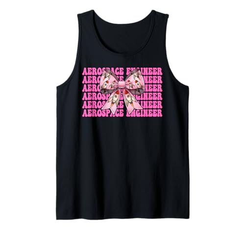 Luft- und Raumfahrtingenieur Ingenieur Aeronautical Rocket Girl Mom Tank Top von Womens Coquette Bow Aerospace Engineer Space Gifts