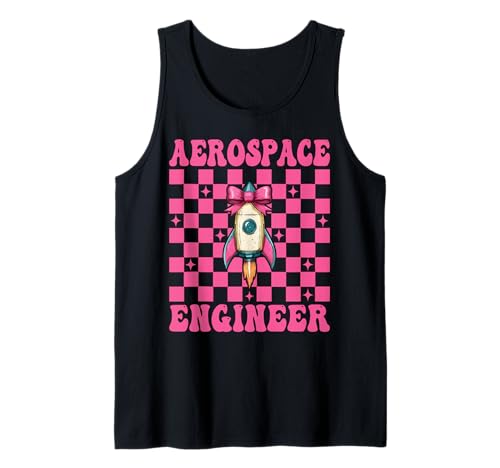 Luft- und Raumfahrtingenieur Ingenieur Aeronautical Rocket Girl Mom Tank Top von Womens Coquette Bow Aerospace Engineer Space Gifts
