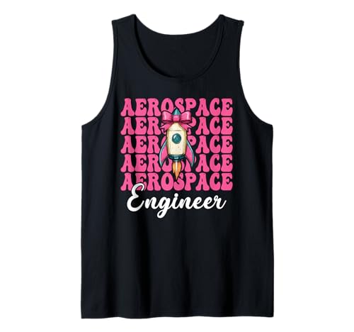 Luft- und Raumfahrtingenieur Ingenieur Aeronautical Rocket Girl Mom Tank Top von Womens Coquette Bow Aerospace Engineer Space Gifts