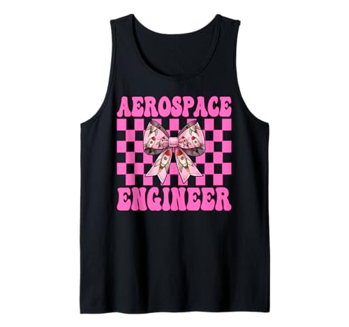 Luft- und Raumfahrtingenieur Ingenieur Aeronautical Rocket Girl Mom Tank Top von Womens Coquette Bow Aerospace Engineer Space Gifts