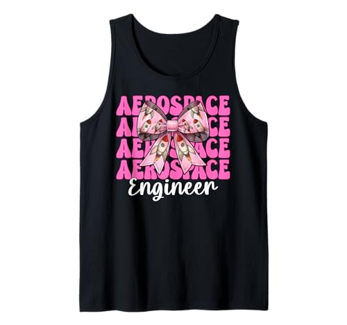 Luft- und Raumfahrtingenieur Ingenieur Aeronautical Rocket Girl Mom Tank Top von Womens Coquette Bow Aerospace Engineer Space Gifts
