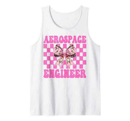 Luft- und Raumfahrtingenieur Ingenieur Aeronautical Rocket Girl Mom Tank Top von Womens Coquette Bow Aerospace Engineer Space Gifts