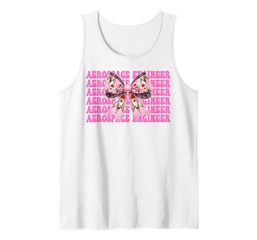 Luft- und Raumfahrtingenieur Ingenieur Aeronautical Rocket Girl Mom Tank Top von Womens Coquette Bow Aerospace Engineer Space Gifts
