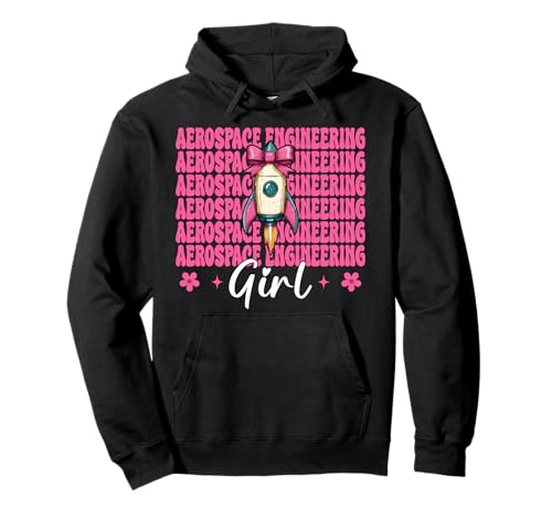 Luft- und Raumfahrttechnik Mädchen Luft- und Raumfahrtingenieur Luftfahrt Pullover Hoodie von Womens Coquette Bow Aerospace Engineer Space Gifts