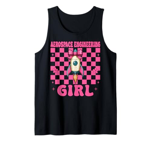 Luft- und Raumfahrttechnik Mädchen Luft- und Raumfahrtingenieur Luftfahrt Tank Top von Womens Coquette Bow Aerospace Engineer Space Gifts