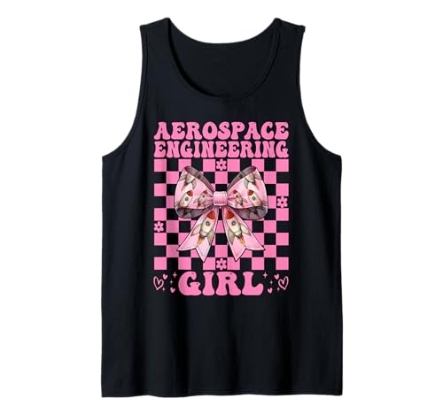 Luft- und Raumfahrttechnik Mädchen Luft- und Raumfahrtingenieur Luftfahrt Tank Top von Womens Coquette Bow Aerospace Engineer Space Gifts