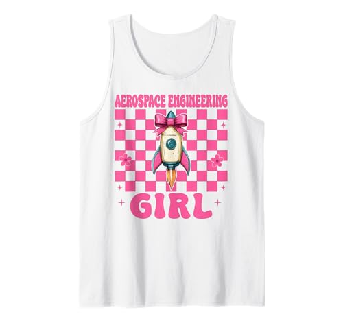 Luft- und Raumfahrttechnik Mädchen Luft- und Raumfahrtingenieur Luftfahrt Tank Top von Womens Coquette Bow Aerospace Engineer Space Gifts