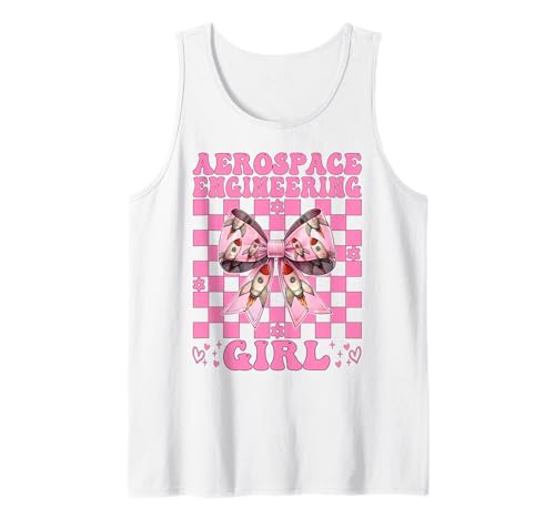 Luft- und Raumfahrttechnik Mädchen Luft- und Raumfahrtingenieur Luftfahrt Tank Top von Womens Coquette Bow Aerospace Engineer Space Gifts