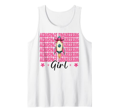 Luft- und Raumfahrttechnik Mädchen Luft- und Raumfahrtingenieur Luftfahrt Tank Top von Womens Coquette Bow Aerospace Engineer Space Gifts