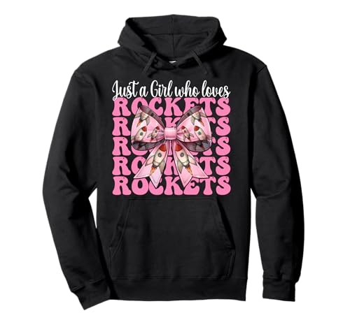 Nur EIN Mädchen, das Raketen liebt Luft- und Raumfahrtingenieur Pullover Hoodie von Womens Coquette Bow Aerospace Engineer Space Gifts