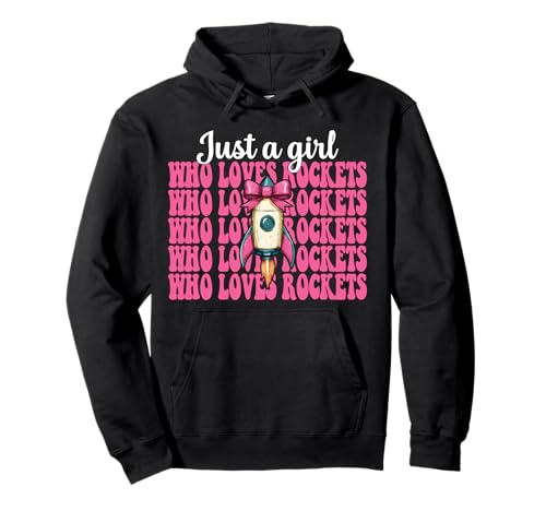 Nur EIN Mädchen, das Raketen liebt Luft- und Raumfahrtingenieur Pullover Hoodie von Womens Coquette Bow Aerospace Engineer Space Gifts