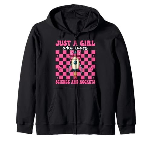 Nur EIN Mädchen, das Wissenschaft und Raketen liebt Luft- und Raumfahrtingenieur Kapuzenjacke von Womens Coquette Bow Aerospace Engineer Space Gifts