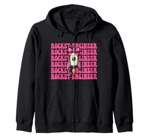 Raketeningenieur Luft- und Raumfahrtingenieur Ingenieurmädchen Mama Kapuzenjacke von Womens Coquette Bow Aerospace Engineer Space Gifts