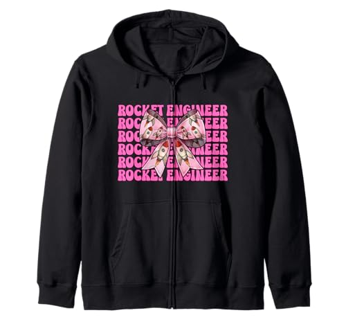 Raketeningenieur Luft- und Raumfahrtingenieur Ingenieurmädchen Mama Kapuzenjacke von Womens Coquette Bow Aerospace Engineer Space Gifts
