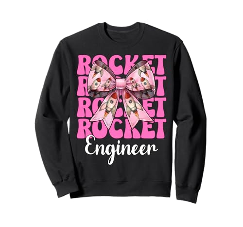 Raketeningenieur Luft- und Raumfahrtingenieur Ingenieurmädchen Mama Sweatshirt von Womens Coquette Bow Aerospace Engineer Space Gifts