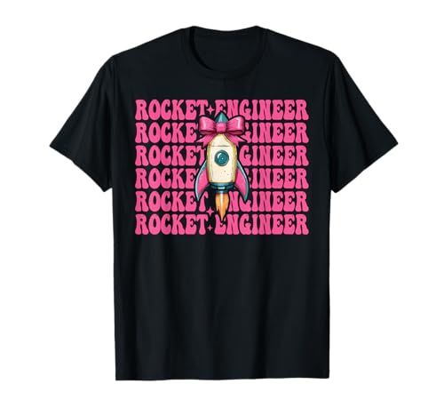 Raketeningenieur Luft- und Raumfahrtingenieur Ingenieurmädchen Mama T-Shirt von Womens Coquette Bow Aerospace Engineer Space Gifts