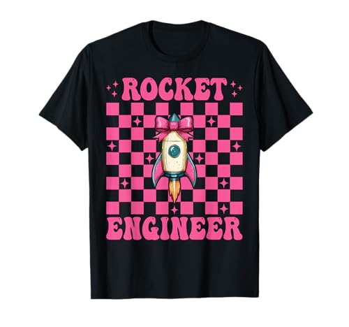 Raketeningenieur Luft- und Raumfahrtingenieur Ingenieurmädchen Mama T-Shirt von Womens Coquette Bow Aerospace Engineer Space Gifts
