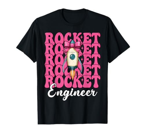 Raketeningenieur Luft- und Raumfahrtingenieur Ingenieurmädchen Mama T-Shirt von Womens Coquette Bow Aerospace Engineer Space Gifts