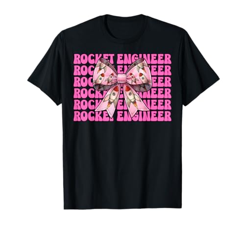 Raketeningenieur Luft- und Raumfahrtingenieur Ingenieurmädchen Mama T-Shirt von Womens Coquette Bow Aerospace Engineer Space Gifts
