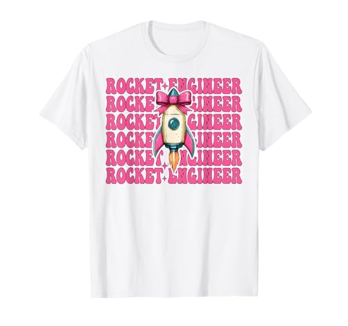 Raketeningenieur Luft- und Raumfahrtingenieur Ingenieurmädchen Mama T-Shirt von Womens Coquette Bow Aerospace Engineer Space Gifts