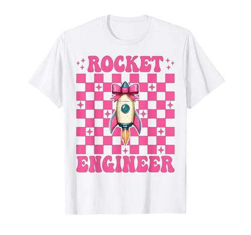 Raketeningenieur Luft- und Raumfahrtingenieur Ingenieurmädchen Mama T-Shirt von Womens Coquette Bow Aerospace Engineer Space Gifts
