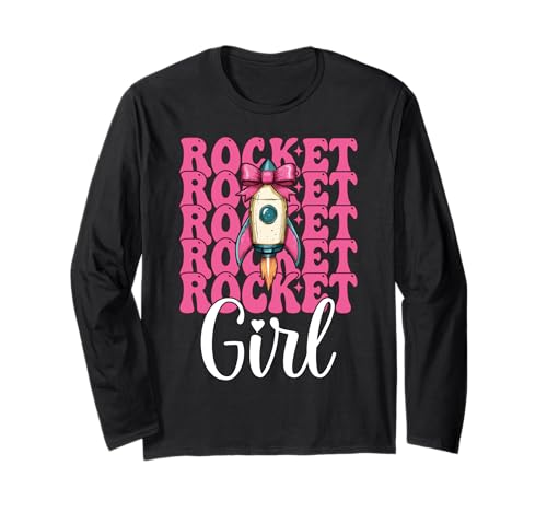 Rocket Girl Luft- und Raumfahrtingenieur, Luftfahrttechnik Langarmshirt von Womens Coquette Bow Aerospace Engineer Space Gifts