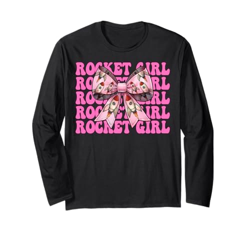 Rocket Girl Luft- und Raumfahrtingenieur, Luftfahrttechnik Langarmshirt von Womens Coquette Bow Aerospace Engineer Space Gifts