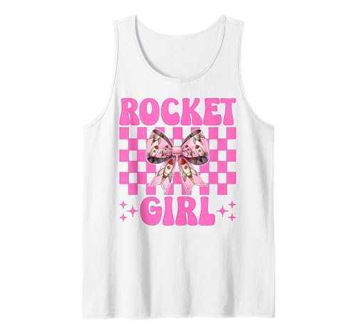 Rocket Girl Luft- und Raumfahrtingenieur, Luftfahrttechnik Tank Top von Womens Coquette Bow Aerospace Engineer Space Gifts